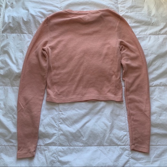 Pink Cropped Long Sleeve - Picture 2 of 3